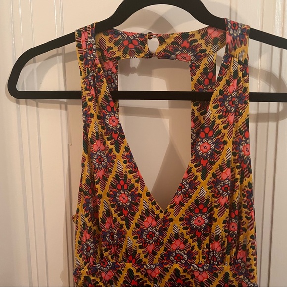 Anthropologie Maeve Luella Maxi Dress Yellow Floral Multi size small - Picture 7 of 9